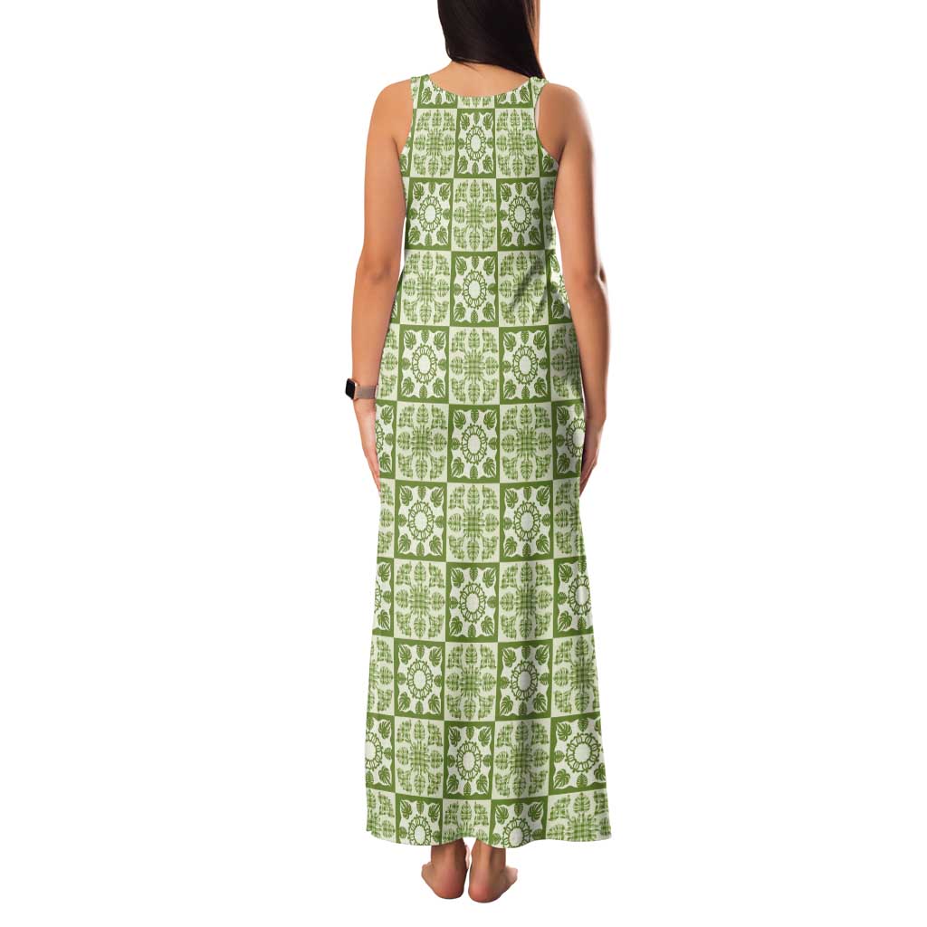 Omaomao Palaka Quilt Hawaii Family Matching Tank Maxi Dress and Hawaiian Shirt Hawaiian Tropical Monstera Sea Turtle LT14 - Polynesian Pride