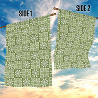 Omaomao Palaka Quilt Hawaii Garden Flag Hawaiian Tropical Monstera Sea Turtle