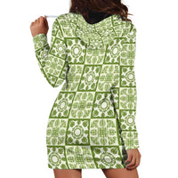 Omaomao Palaka Quilt Hawaii Hoodie Dress Hawaiian Tropical Monstera Sea Turtle LT14 - Polynesian Pride