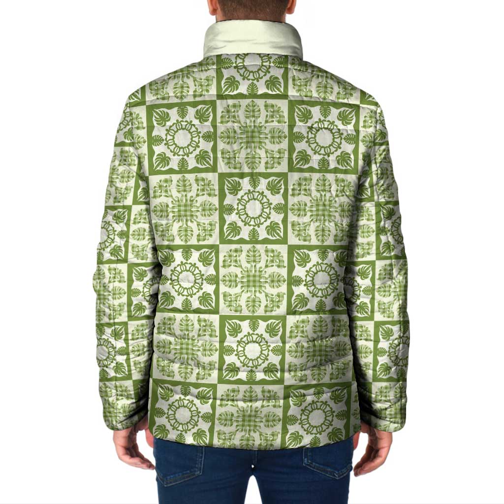 Omaomao Palaka Quilt Hawaii Padded Jacket Hawaiian Tropical Monstera Sea Turtle LT14 - Polynesian Pride
