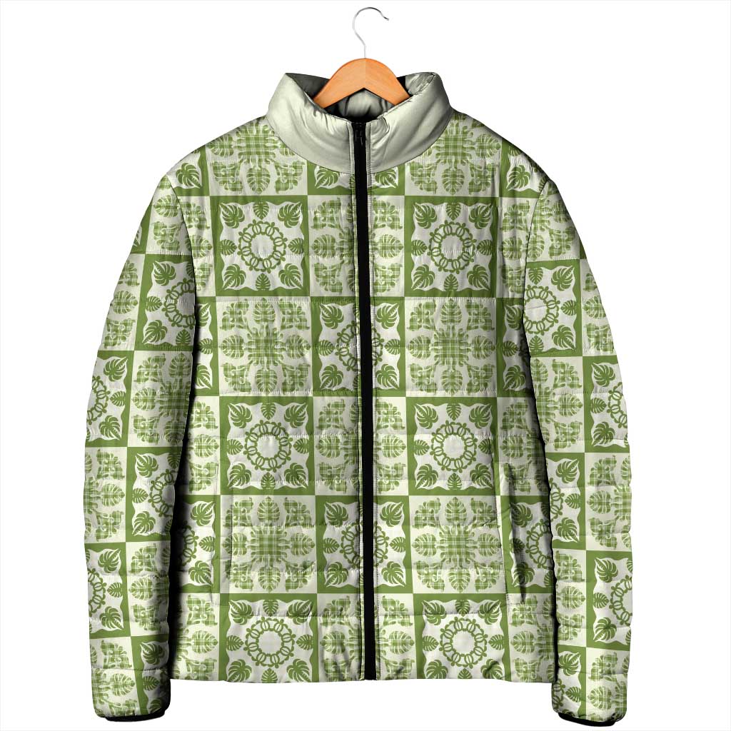 Omaomao Palaka Quilt Hawaii Padded Jacket Hawaiian Tropical Monstera Sea Turtle LT14 - Polynesian Pride