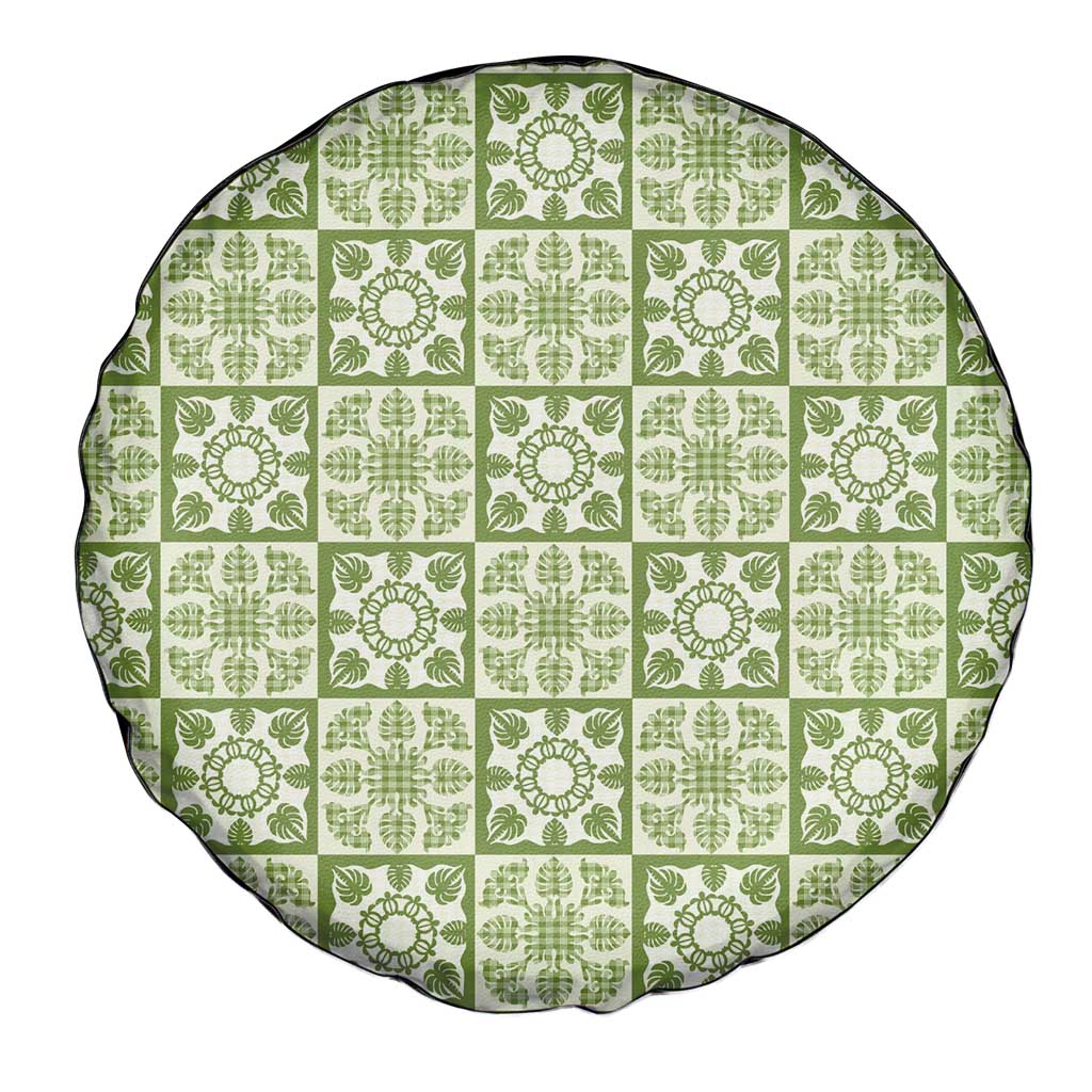 Omaomao Palaka Quilt Hawaii Spare Tire Cover Hawaiian Tropical Monstera Sea Turtle LT14 - Polynesian Pride