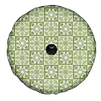 Omaomao Palaka Quilt Hawaii Spare Tire Cover Hawaiian Tropical Monstera Sea Turtle LT14 - Polynesian Pride