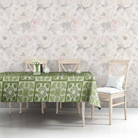 Omaomao Palaka Quilt Hawaii Tablecloth Hawaiian Tropical Monstera Sea Turtle