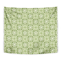 Omaomao Palaka Quilt Hawaii Tapestry Hawaiian Tropical Monstera Sea Turtle LT14 - Polynesian Pride