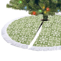 Omaomao Palaka Quilt Hawaii Tree Skirt Hawaiian Tropical Monstera Sea Turtle LT14 - Polynesian Pride