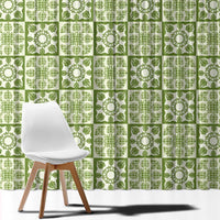Omaomao Palaka Quilt Hawaii Window Curtain Hawaiian Tropical Monstera Sea Turtle
