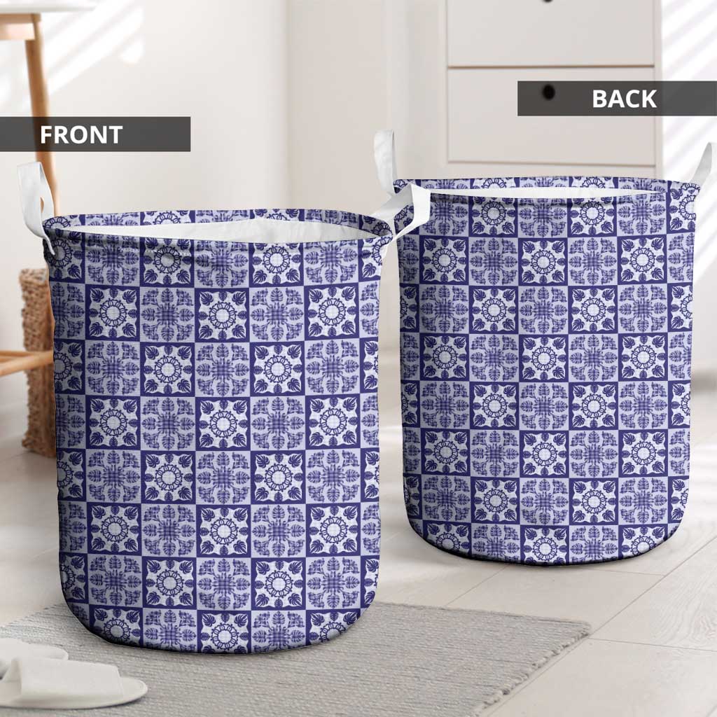 Polu Palaka Quilt Hawaii Laundry Basket Hawaiian Tropical Monstera Sea Turtle LT14 - Polynesian Pride