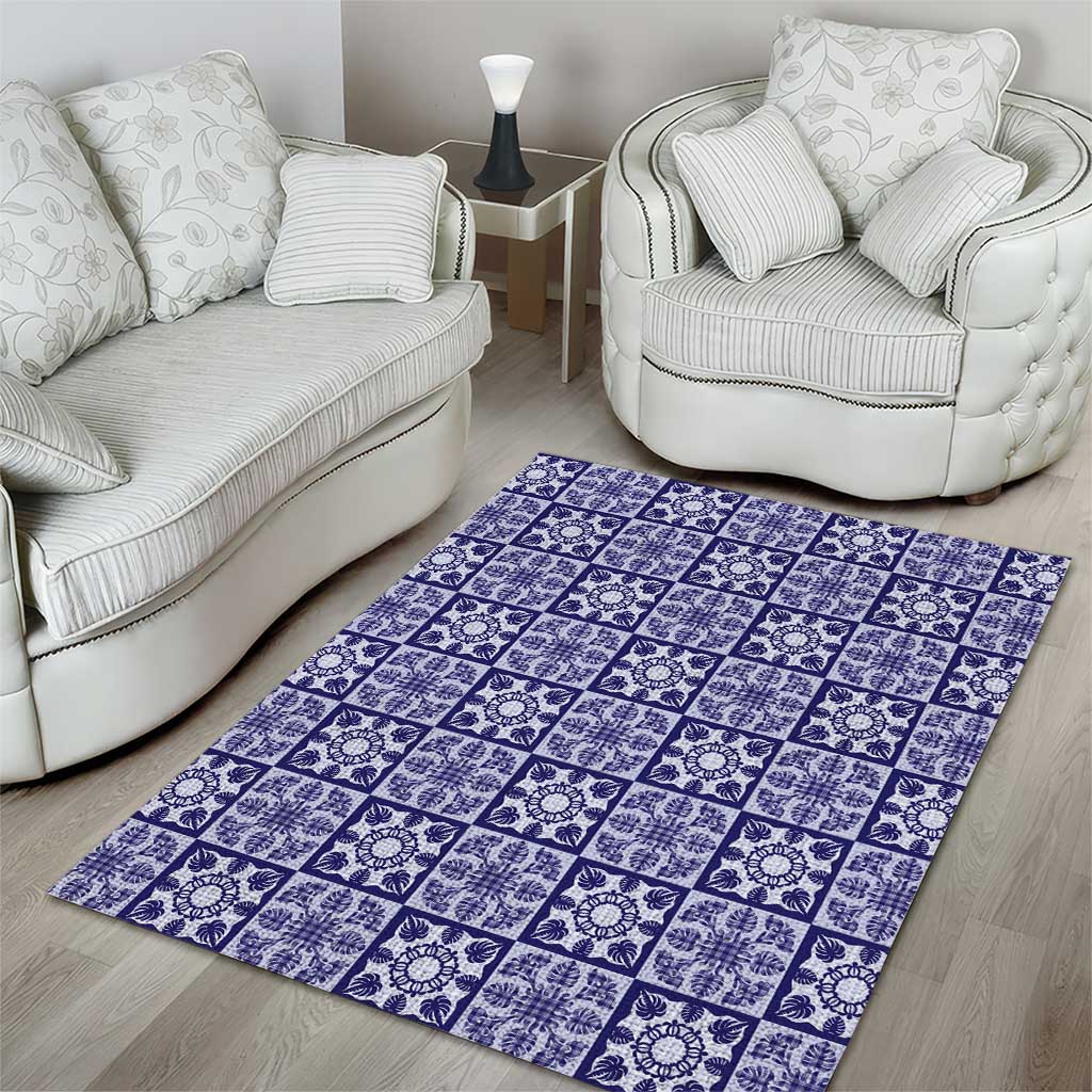 Polu Palaka Quilt Hawaii Area Rug Hawaiian Tropical Monstera Sea Turtle