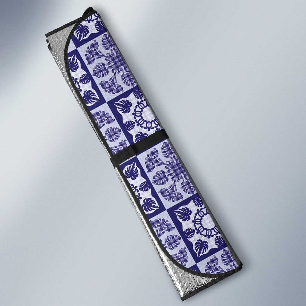 Polu Palaka Quilt Hawaii Auto Sun Shade Hawaiian Tropical Monstera Sea Turtle LT14 - Polynesian Pride