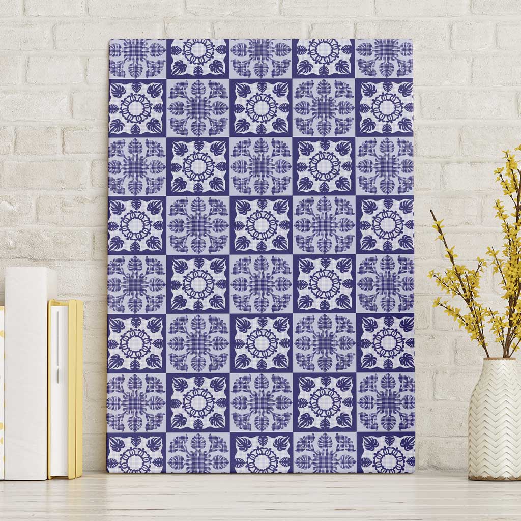 Polu Palaka Quilt Hawaii Canvas Wall Art Hawaiian Tropical Monstera Sea Turtle