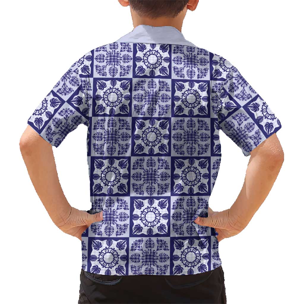 Polu Palaka Quilt Hawaii Family Matching Off Shoulder Maxi Dress and Hawaiian Shirt Hawaiian Tropical Monstera Sea Turtle LT14 - Polynesian Pride