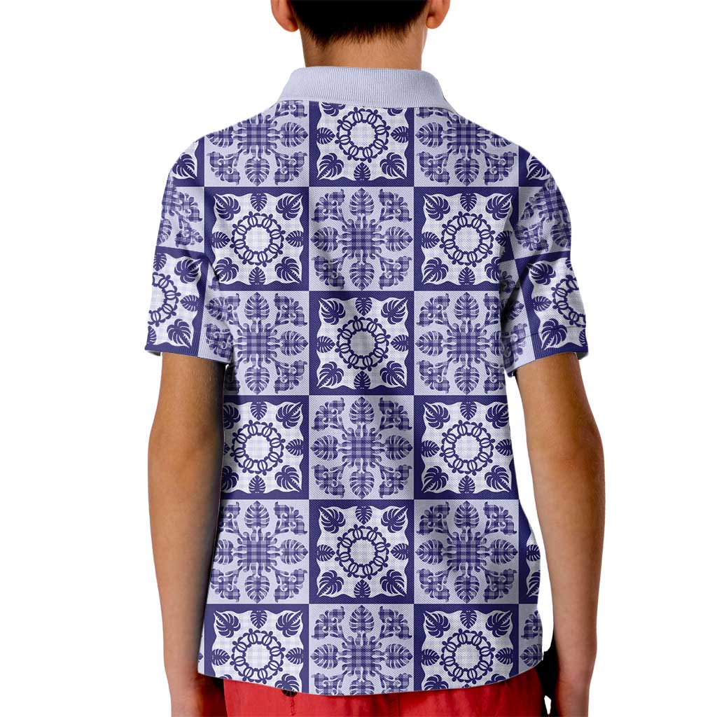 Polu Palaka Quilt Hawaii Kid Polo Shirt Hawaiian Tropical Monstera Sea Turtle