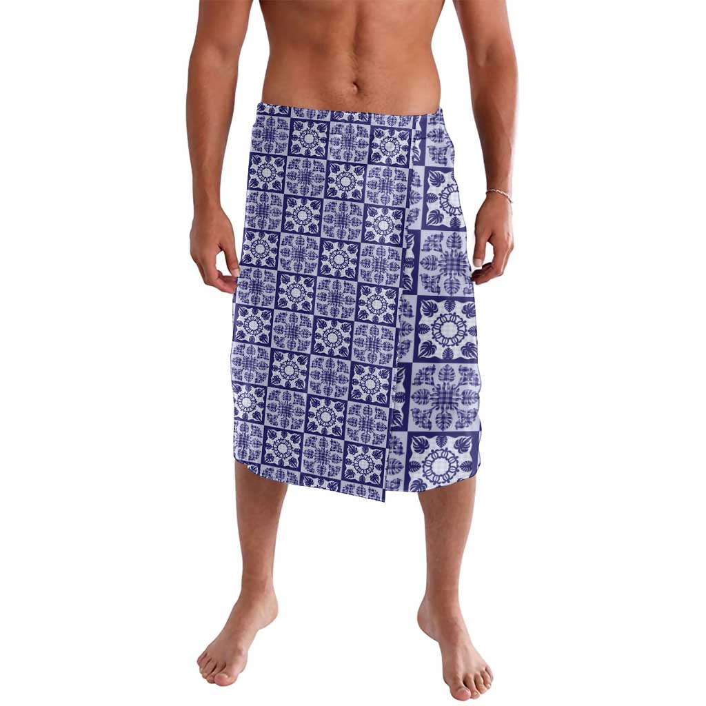 Polu Palaka Quilt Hawaii Lavalava Hawaiian Tropical Monstera Sea Turtle LT14 Blue - Polynesian Pride