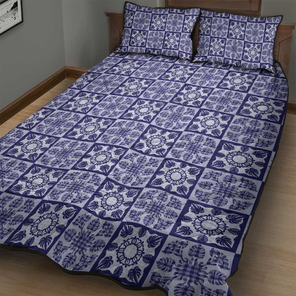 Polu Palaka Quilt Hawaii Quilt Bed Set Hawaiian Tropical Monstera Sea Turtle