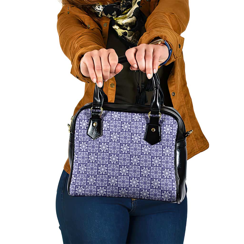 Polu Palaka Quilt Hawaii Shoulder Handbag Hawaiian Tropical Monstera Sea Turtle LT14 One Size Blue - Polynesian Pride