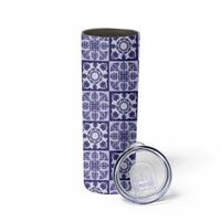 Polu Palaka Quilt Hawaii Skinny Tumbler Hawaiian Tropical Monstera Sea Turtle LT14 - Polynesian Pride