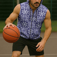 Polu Palaka Quilt Hawaii Sleeveless Zip Hoodie Hawaiian Tropical Monstera Sea Turtle LT14 - Polynesian Pride