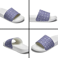 Polu Palaka Quilt Hawaii Slide Sandals Hawaiian Tropical Monstera Sea Turtle