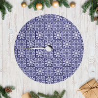 Polu Palaka Quilt Hawaii Tree Skirt Hawaiian Tropical Monstera Sea Turtle LT14 Casual Blue - Polynesian Pride