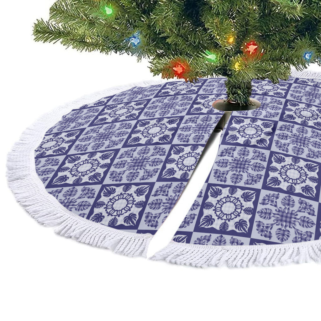 Polu Palaka Quilt Hawaii Tree Skirt Hawaiian Tropical Monstera Sea Turtle LT14 - Polynesian Pride