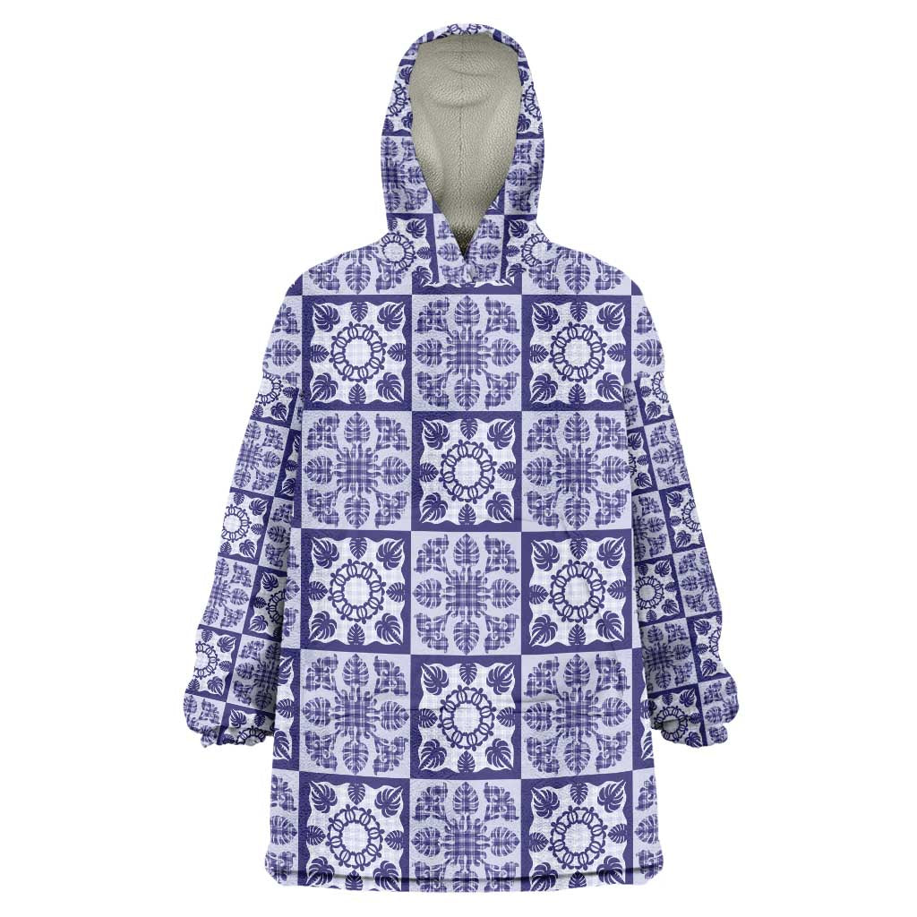 Polu Palaka Quilt Hawaii Wearable Blanket Hoodie Hawaiian Tropical Monstera Sea Turtle