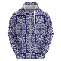 Polu Palaka Quilt Hawaii Zip Hoodie Hawaiian Tropical Monstera Sea Turtle LT14 - Polynesian Pride