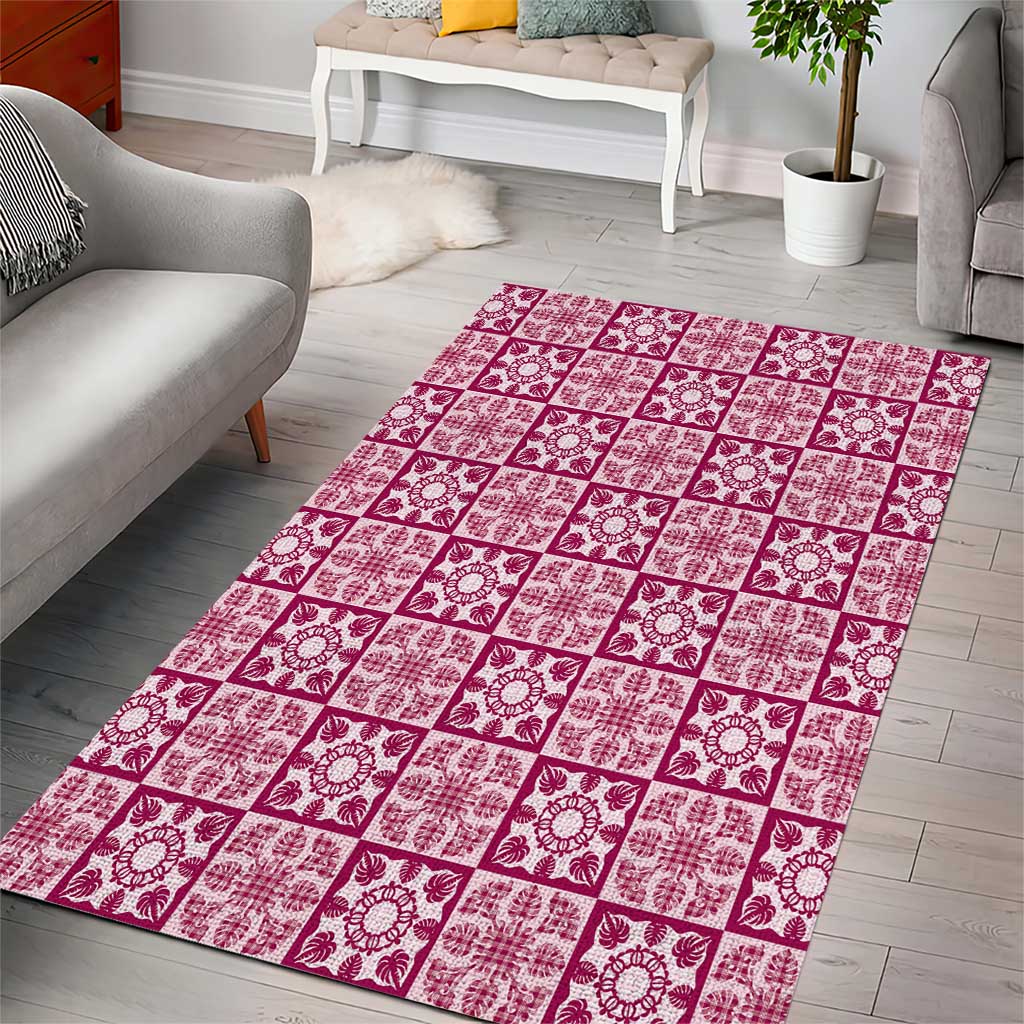 Akala Palaka Quilt Hawaii Area Rug Hawaiian Tropical Monstera Sea Turtle LT14 - Polynesian Pride