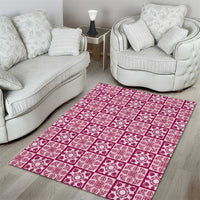 Akala Palaka Quilt Hawaii Area Rug Hawaiian Tropical Monstera Sea Turtle LT14 - Polynesian Pride