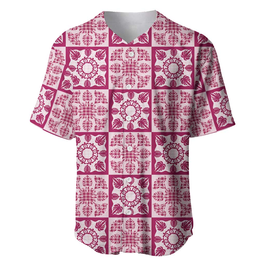 Akala Palaka Quilt Hawaii Baseball Jersey Hawaiian Tropical Monstera Sea Turtle