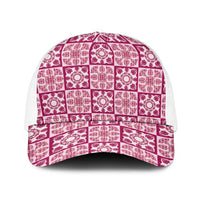 Akala Palaka Quilt Hawaii Baseball Net Cap Hawaiian Tropical Monstera Sea Turtle