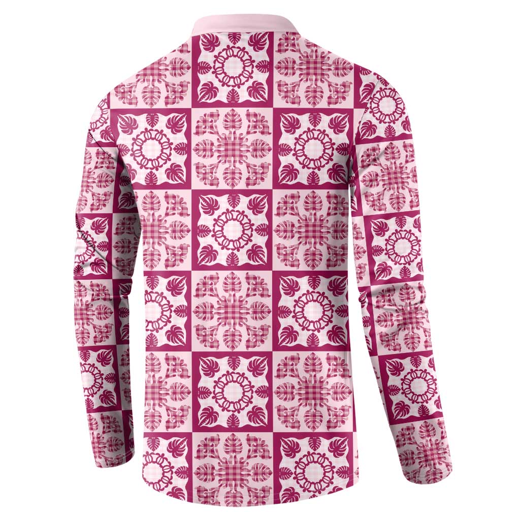 Akala Palaka Quilt Hawaii Button Sweatshirt Hawaiian Tropical Monstera Sea Turtle