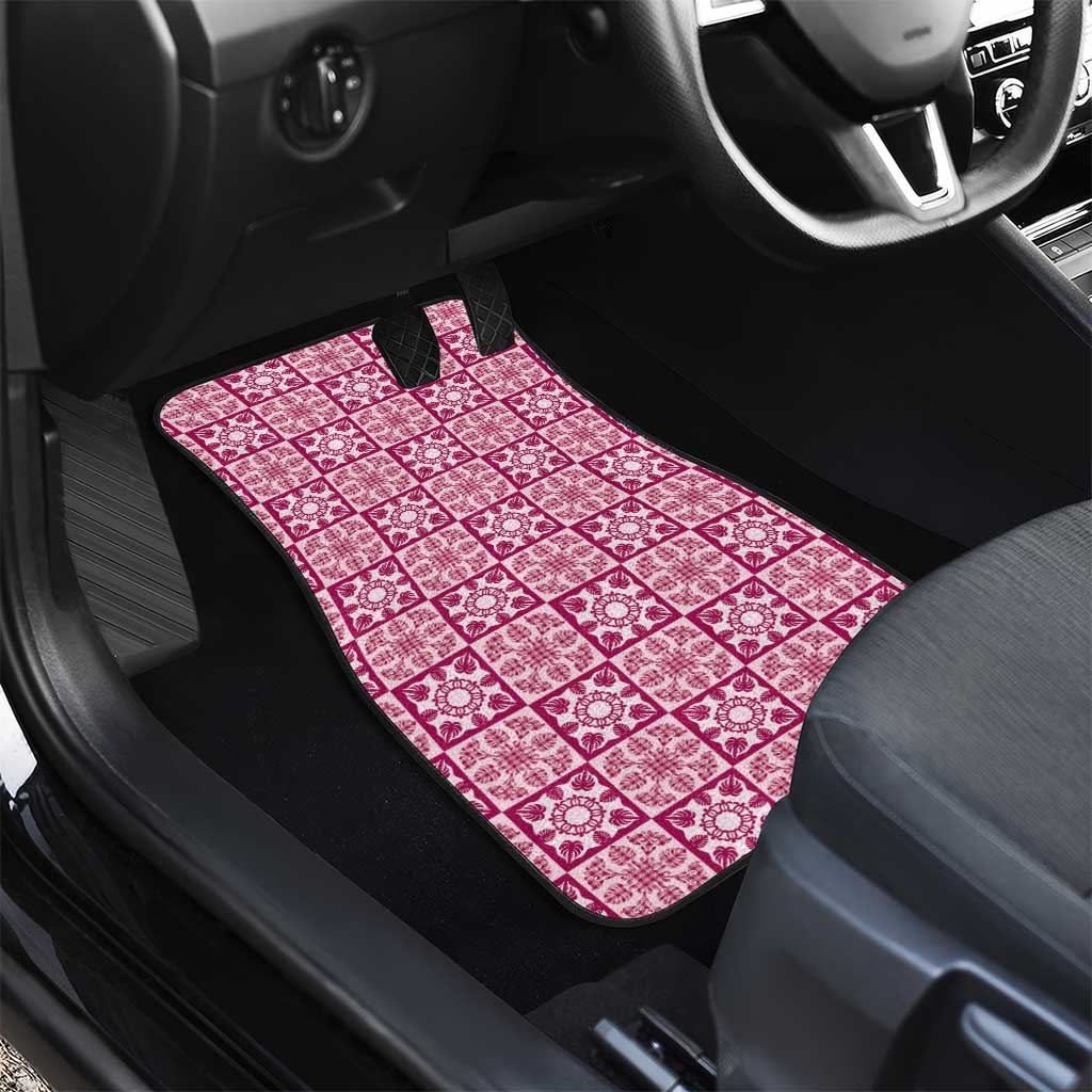 Akala Palaka Quilt Hawaii Car Mats Hawaiian Tropical Monstera Sea Turtle