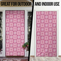 Akala Palaka Quilt Hawaii Door Cover Hawaiian Tropical Monstera Sea Turtle