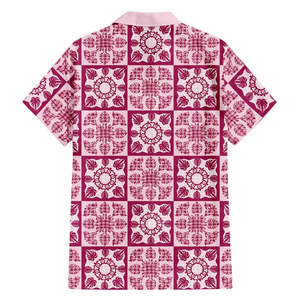 Akala Palaka Quilt Hawaii Family Matching Off Shoulder Short Dress and Hawaiian Shirt Hawaiian Tropical Monstera Sea Turtle LT14 - Polynesian Pride