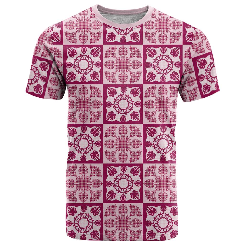 Akala Palaka Quilt Hawaii T Shirt Hawaiian Tropical Monstera Sea Turtle