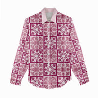 Akala Palaka Quilt Hawaii Women Casual Shirt Hawaiian Tropical Monstera Sea Turtle LT14 - Polynesian Pride