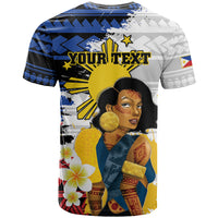 Personalised Philippines Women's Day T Shirt Filipino Golden Sun With Polynesian Pattern LT14 - Polynesian Pride