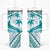 Cyan Polynesia Tumbler With Handle Polynesian Turtle Shark Tattoo Tropical Vintage