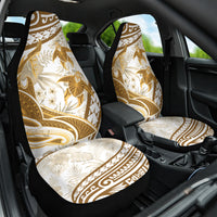 Gold Polynesia Car Seat Cover Polynesian Turtle Shark Tattoo Tropical Vintage