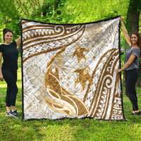 Gold Polynesia Quilt Polynesian Turtle Shark Tattoo Tropical Vintage LT14 - Polynesian Pride