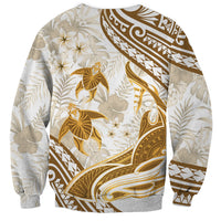 Gold Polynesia Sweatshirt Polynesian Turtle Shark Tattoo Tropical Vintage LT14 - Polynesian Pride