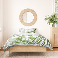 Lime Green Polynesia Bedding Set Polynesian Turtle Shark Tattoo Tropical Vintage