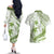 Lime Green Polynesia Couples Matching Off The Shoulder Long Sleeve Dress and Hawaiian Shirt Polynesian Turtle Shark Tattoo Tropical Vintage LT14 - Polynesian Pride