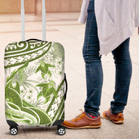 Lime Green Polynesia Luggage Cover Polynesian Turtle Shark Tattoo Tropical Vintage