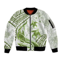 Lime Green Polynesia Sleeve Zip Bomber Jacket Polynesian Turtle Shark Tattoo Tropical Vintage LT14 Unisex Lime Green - Polynesian Pride
