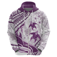 Purple Polynesia Hoodie Polynesian Turtle Shark Tattoo Tropical Vintage LT14 - Polynesian Pride