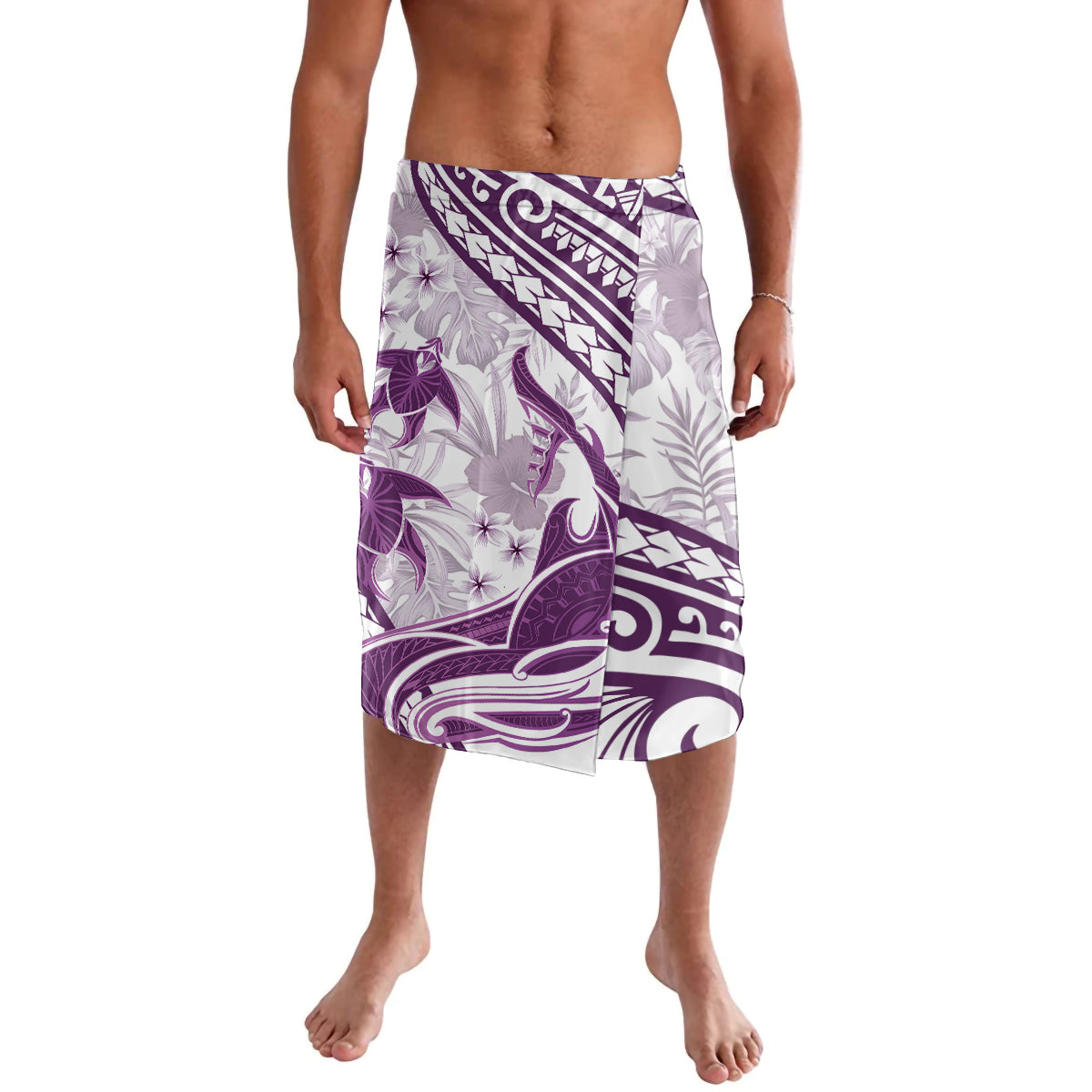 Purple Polynesia Lavalava Polynesian Turtle Shark Tattoo Tropical Vintage LT14 Purple - Polynesian Pride