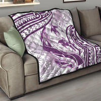 Purple Polynesia Quilt Polynesian Turtle Shark Tattoo Tropical Vintage LT14 - Polynesian Pride