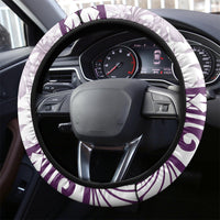 Purple Polynesia Steering Wheel Cover Polynesian Turtle Shark Tattoo Tropical Vintage